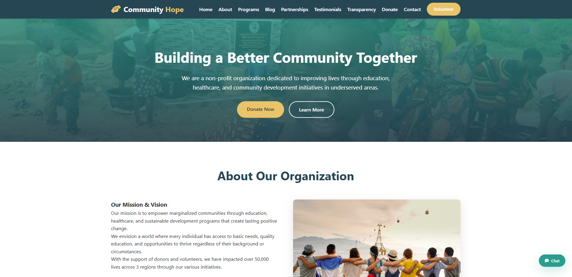 NGO Website preview