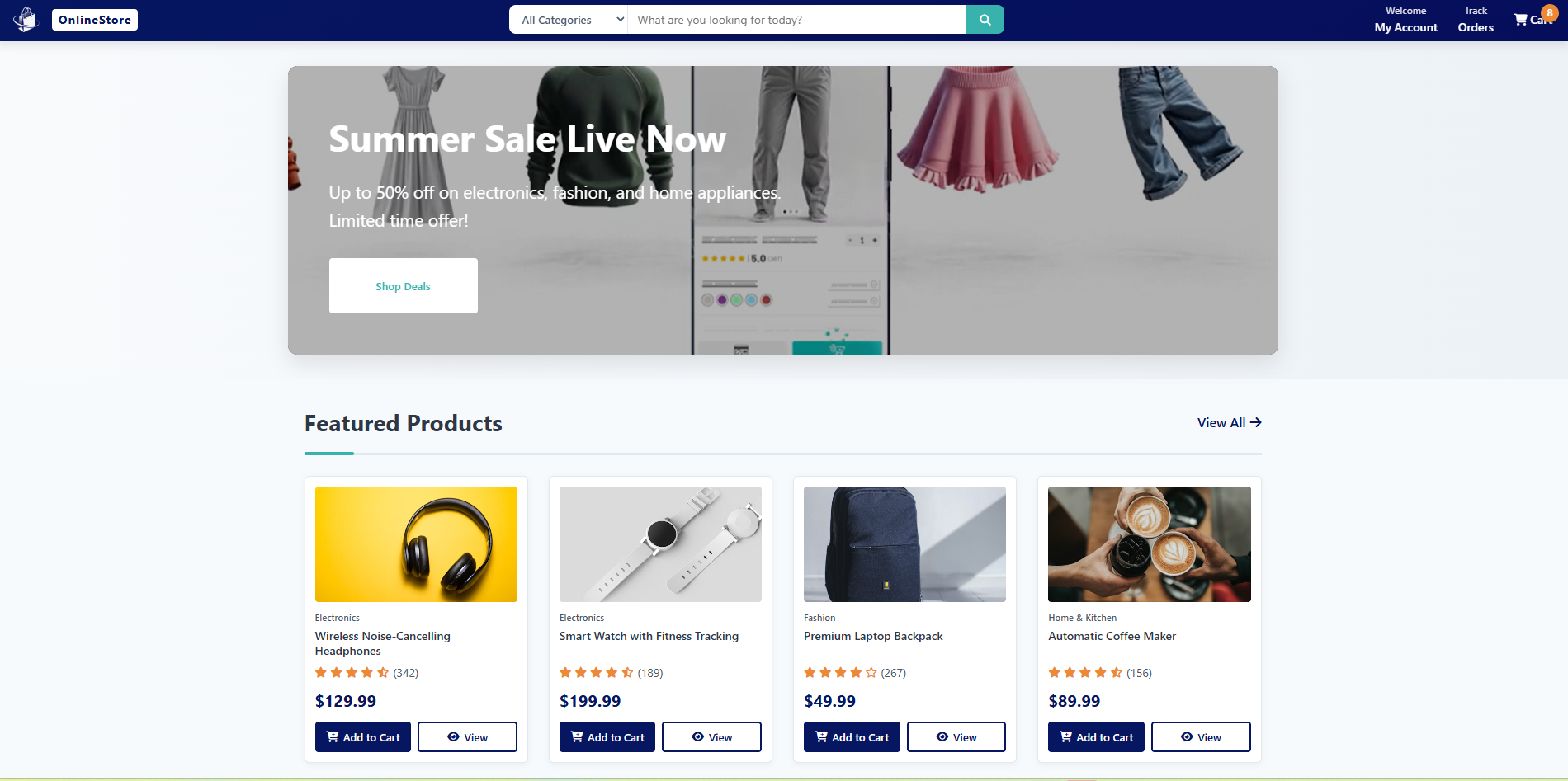 E-commerce Website preview